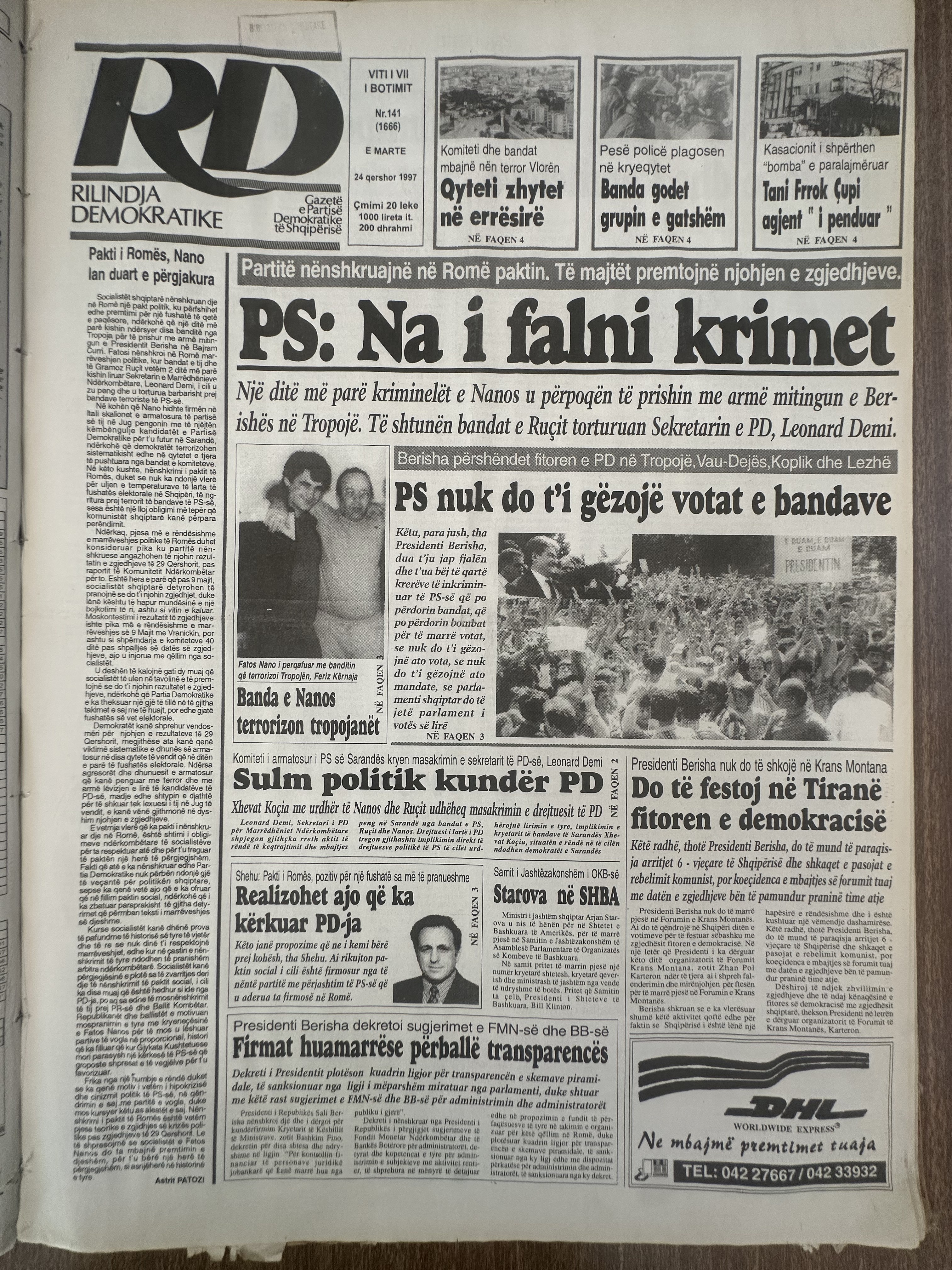 Rilindja Demokratike 1997-06-24